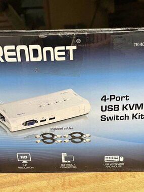 TRENDnet 4-Port USB KVM Switch Kit